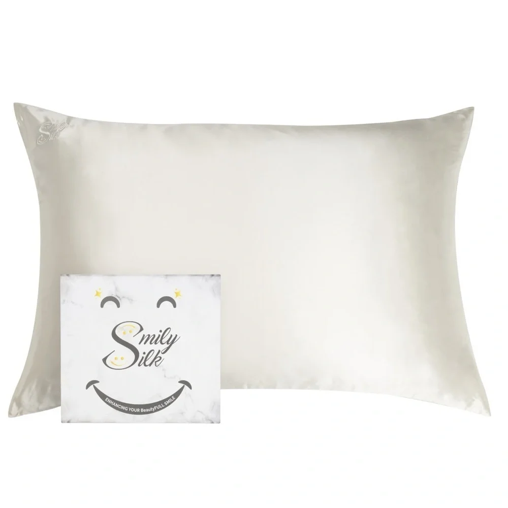 NWT Smily Silk Pillowcase - 100% Pure Mulberry Silk - 22Momme Highest Grade 6A